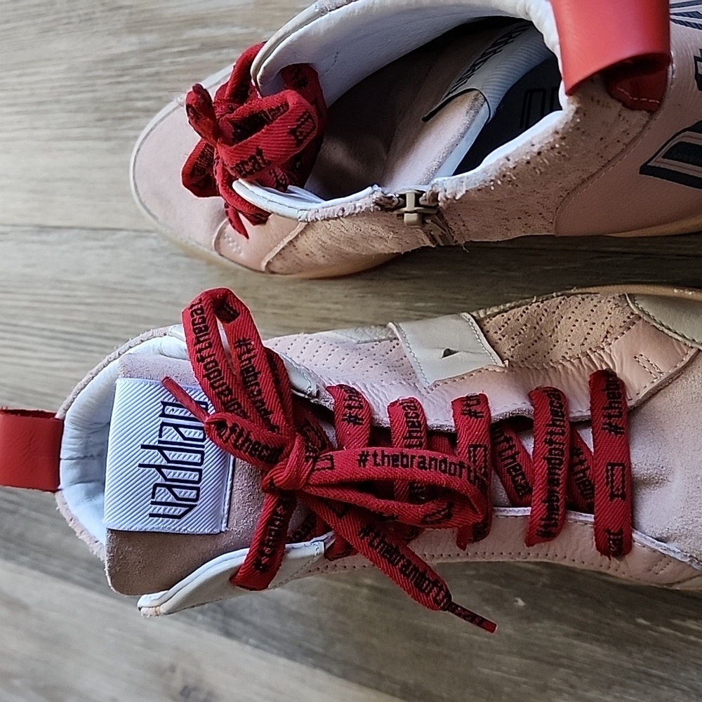 Red and Pink High-Top Sneakers - Picture 7 of 16